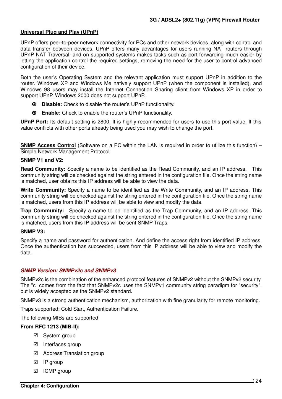 Billion Electric Company BIPAC 7402 User Manual | Page 125 / 130