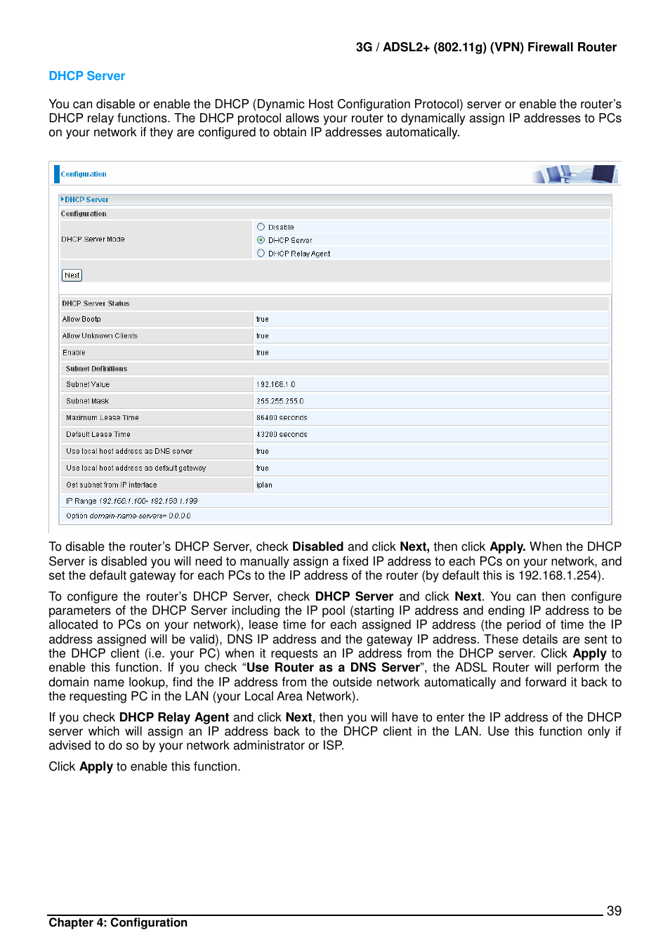 Billion Electric Company BIPAC 7402 User Manual | Page 40 / 130