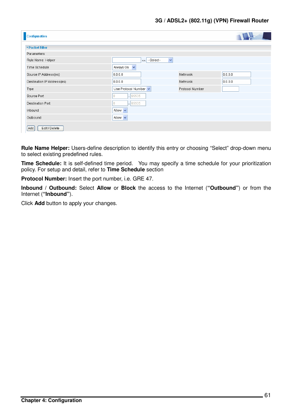 Billion Electric Company BIPAC 7402 User Manual | Page 62 / 130