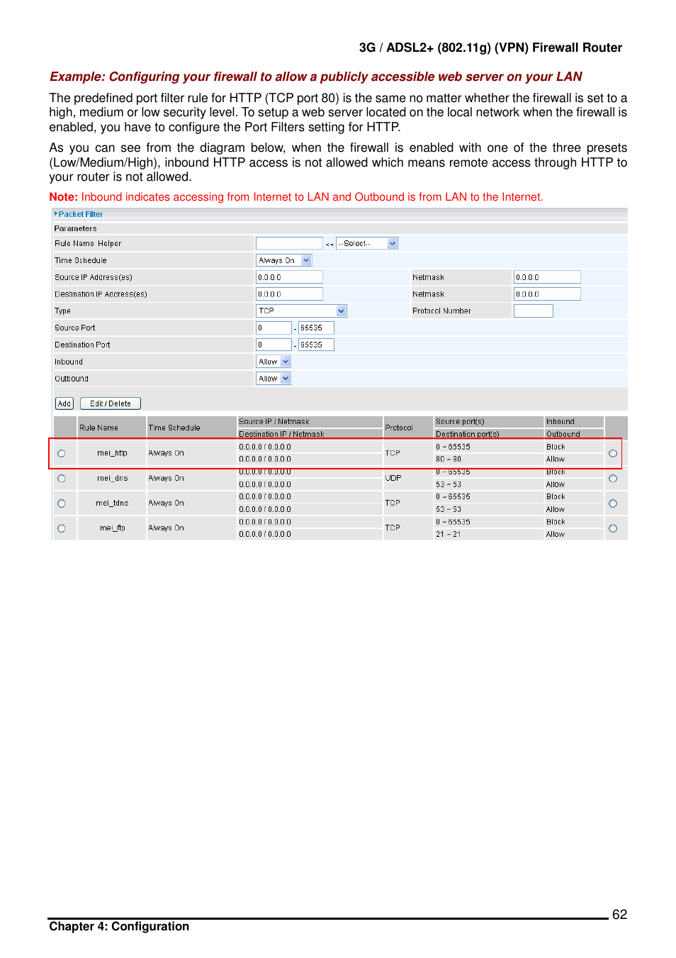 Billion Electric Company BIPAC 7402 User Manual | Page 63 / 130