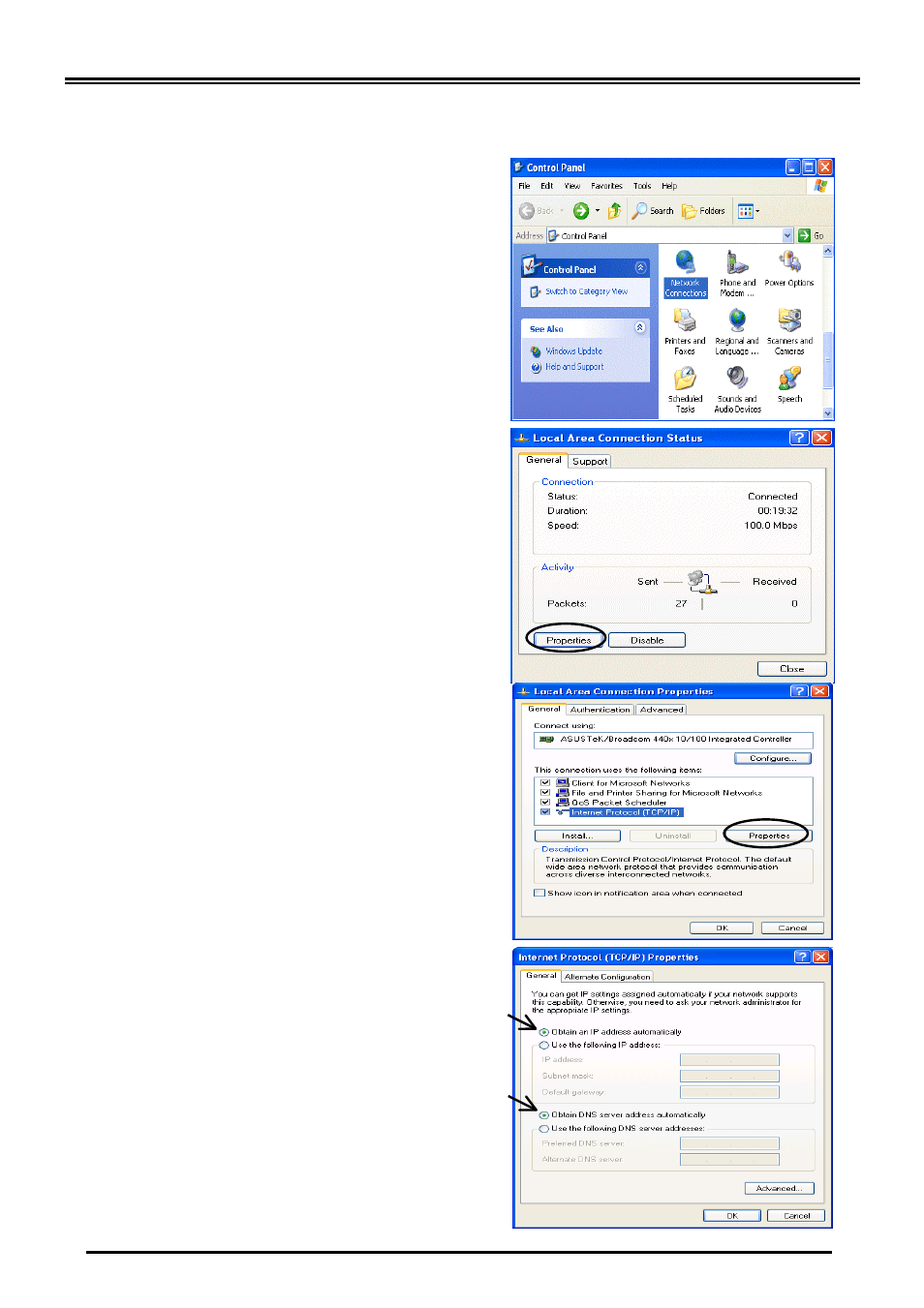 Configuring pc in windows xp | Billion Electric Company VoIP ADSL Modem/Router BIPAC 7100SV User Manual | Page 7 / 14