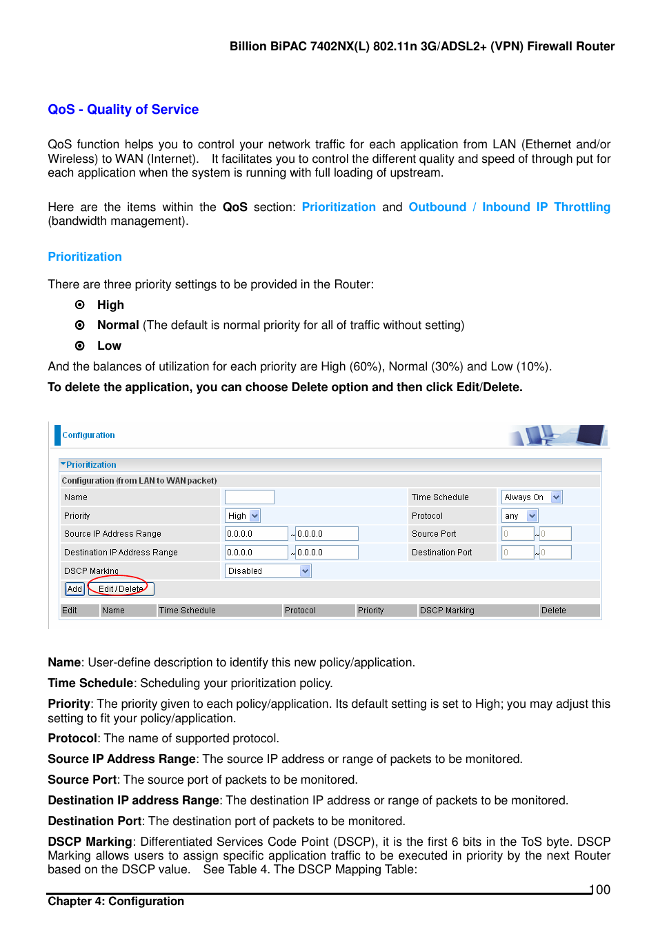 Billion Electric Company BIPAC 7402NX User Manual | Page 101 / 128