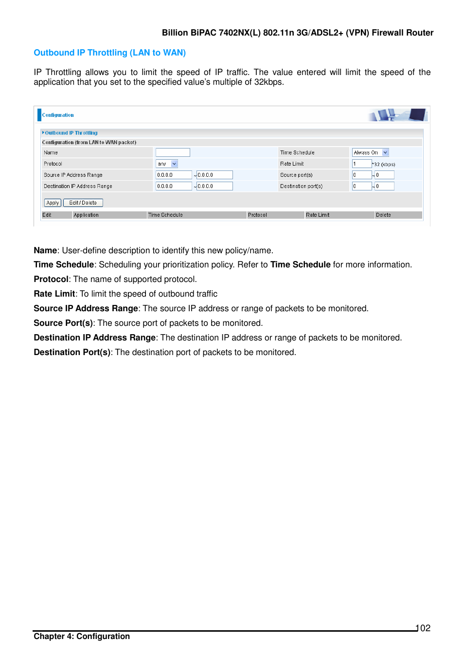 Billion Electric Company BIPAC 7402NX User Manual | Page 103 / 128