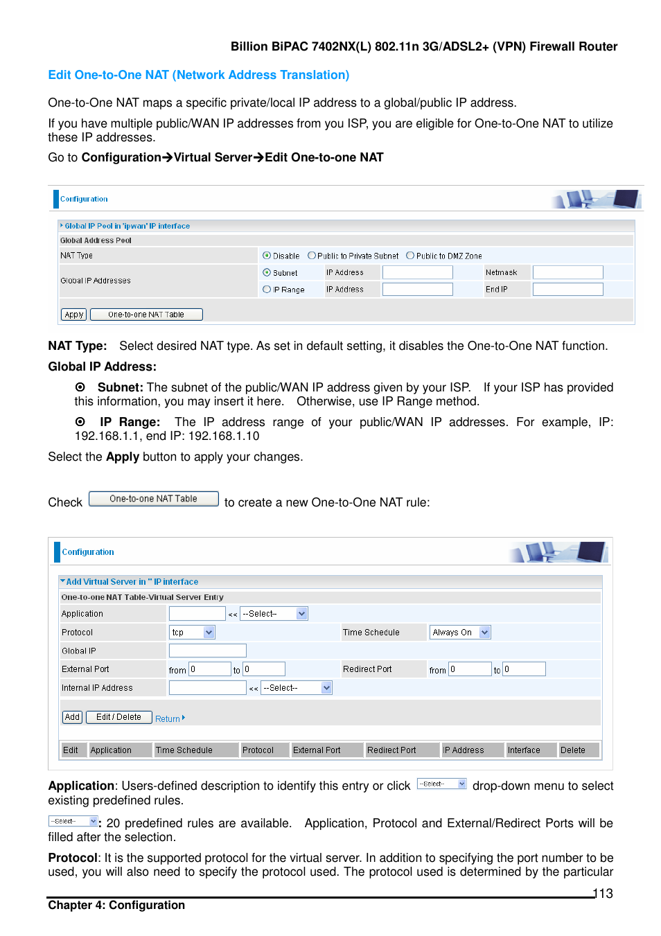 Billion Electric Company BIPAC 7402NX User Manual | Page 114 / 128