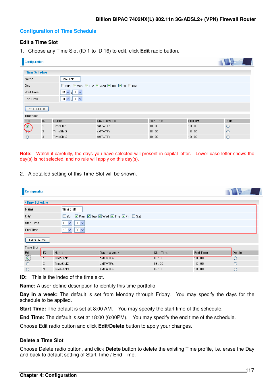 Billion Electric Company BIPAC 7402NX User Manual | Page 118 / 128