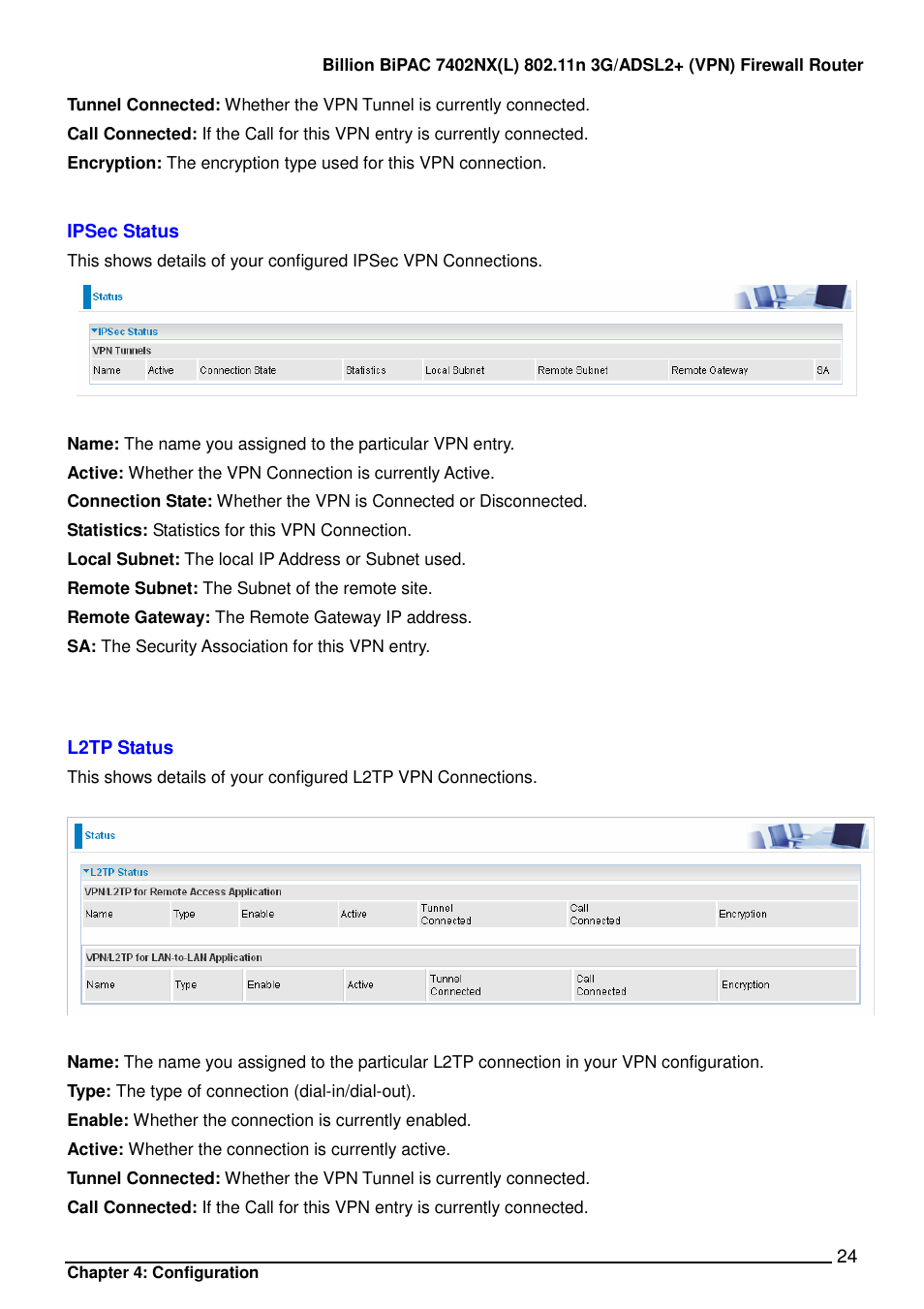 Billion Electric Company BIPAC 7402NX User Manual | Page 25 / 128