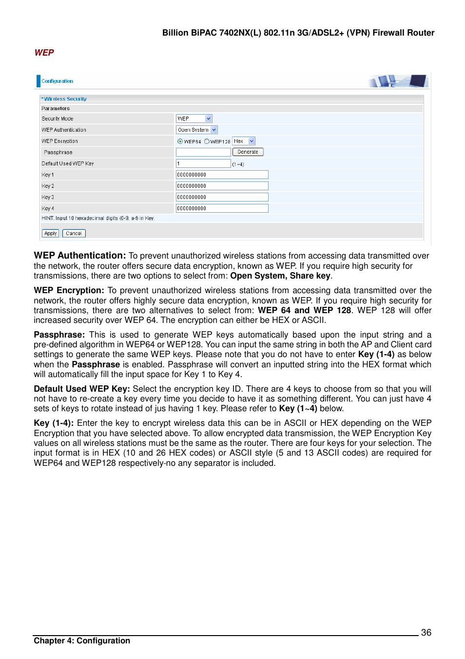 Billion Electric Company BIPAC 7402NX User Manual | Page 37 / 128