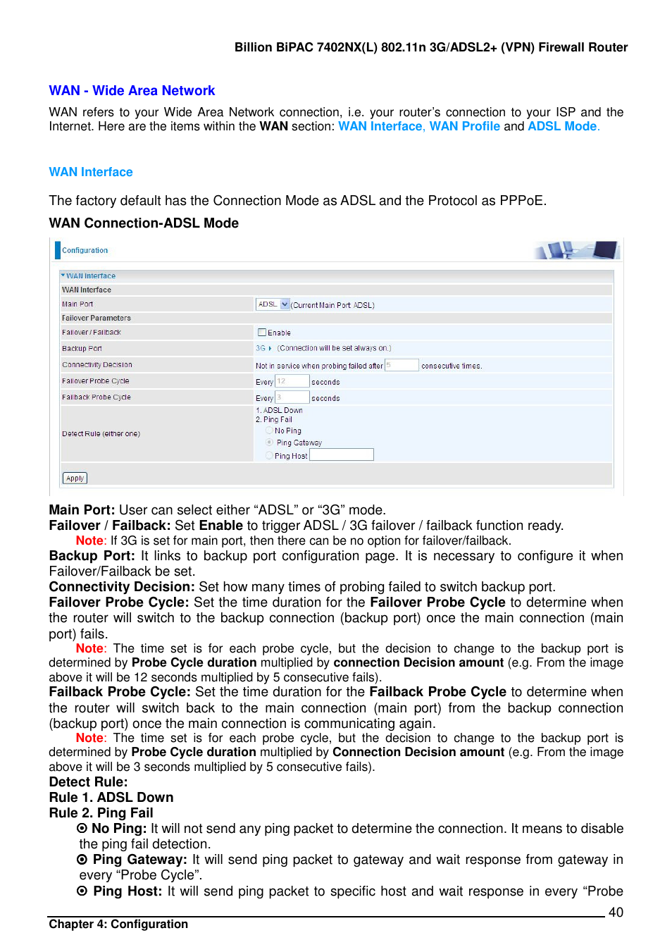 Billion Electric Company BIPAC 7402NX User Manual | Page 41 / 128