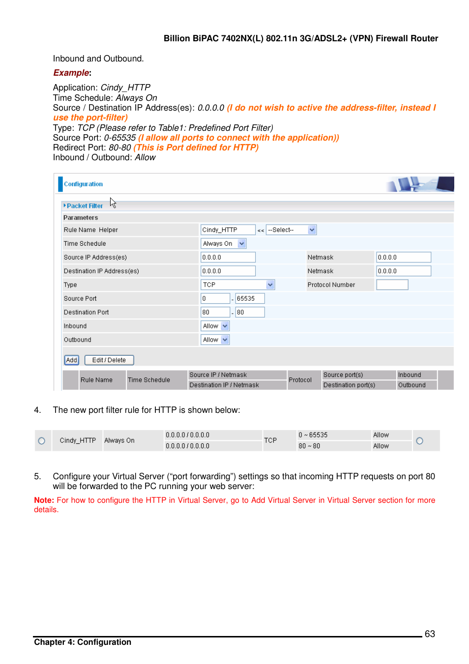 Billion Electric Company BIPAC 7402NX User Manual | Page 64 / 128