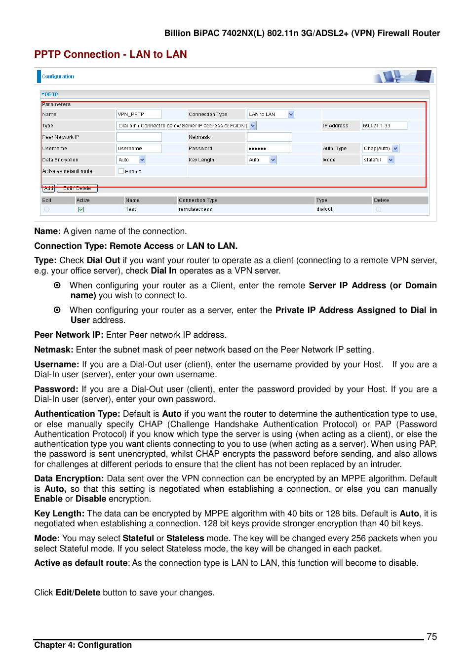 Billion Electric Company BIPAC 7402NX User Manual | Page 76 / 128