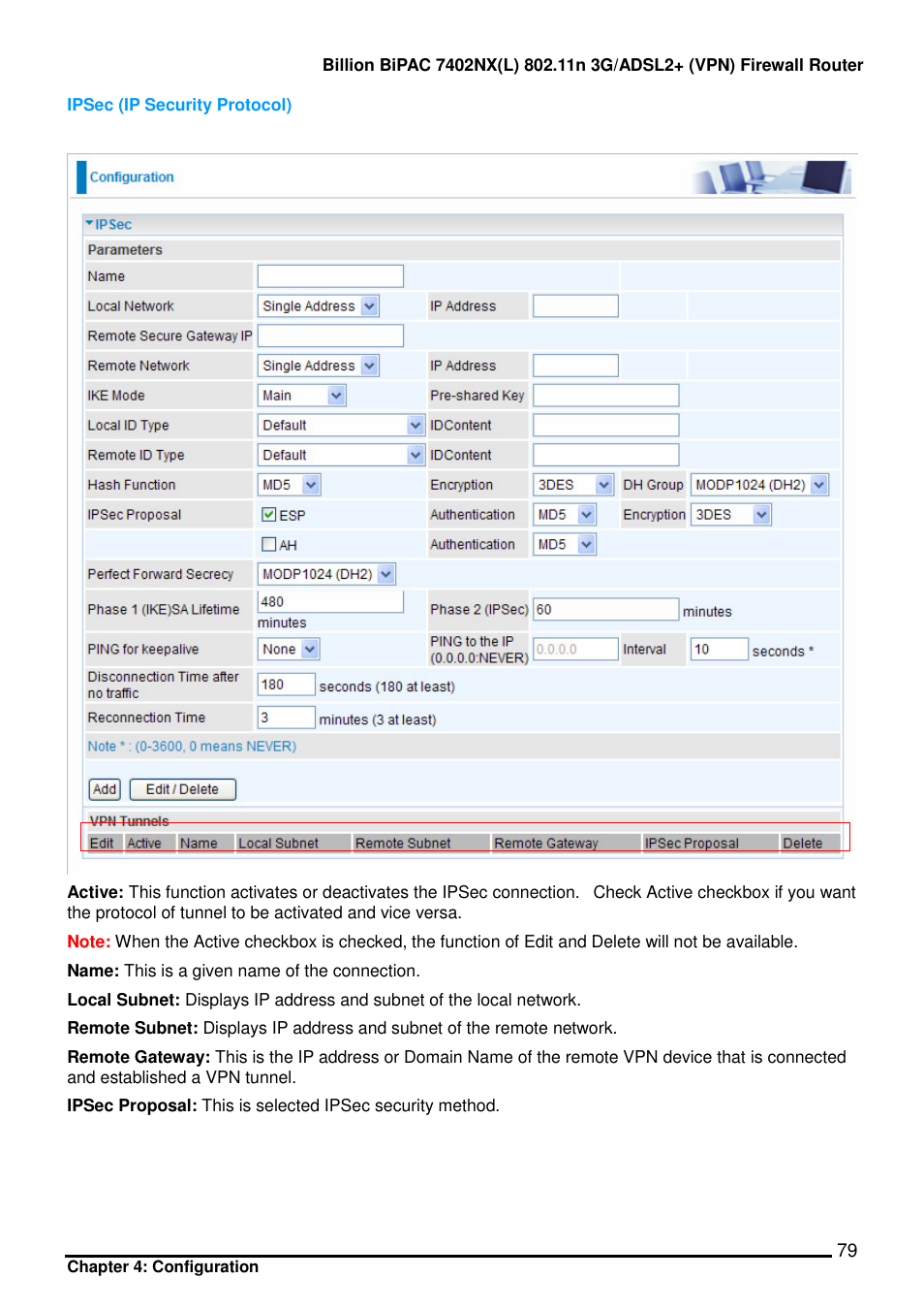 Billion Electric Company BIPAC 7402NX User Manual | Page 80 / 128