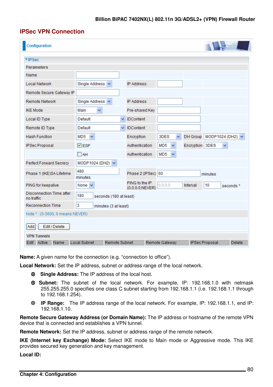Billion Electric Company BIPAC 7402NX User Manual | Page 81 / 128