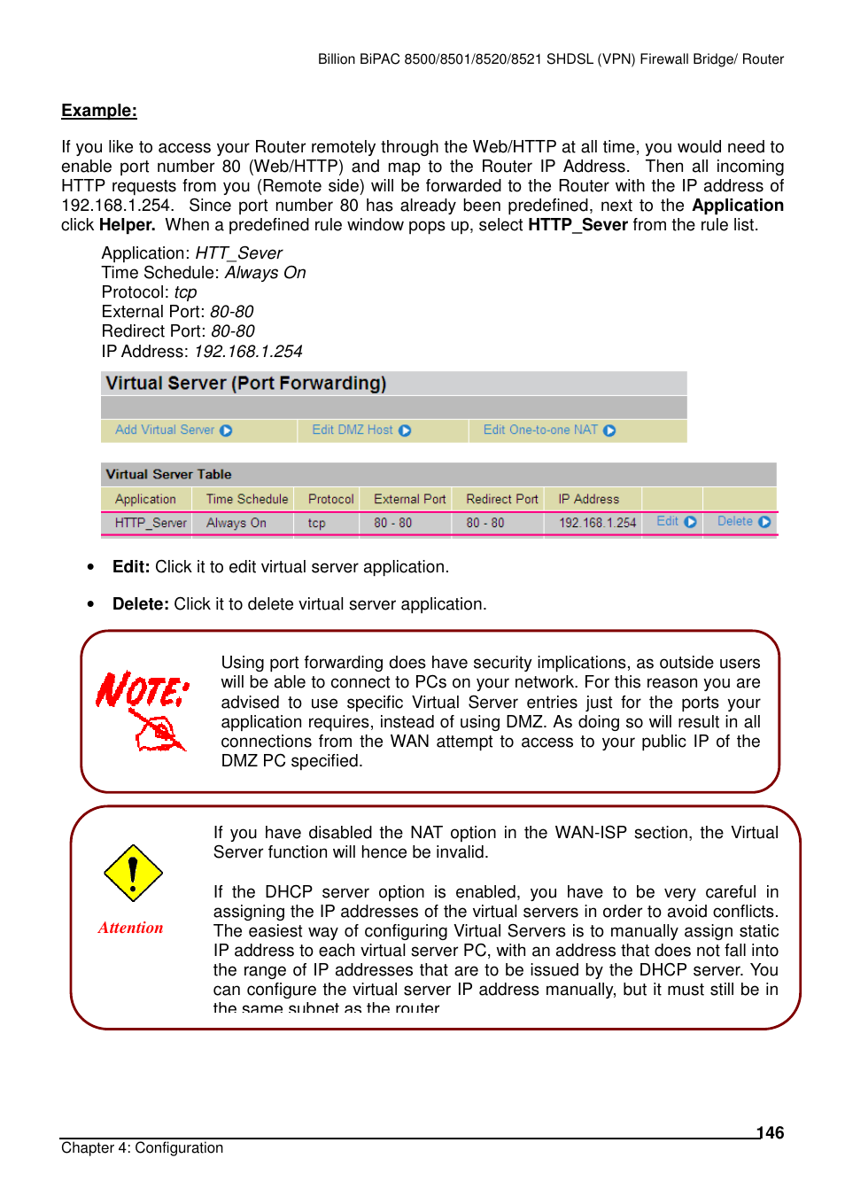 Billion Electric Company BiPAC 8501/8521 User Manual | Page 150 / 171