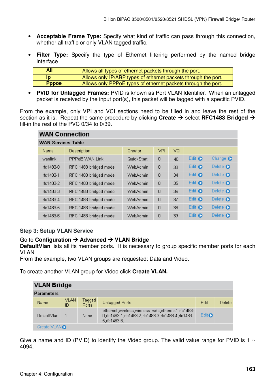 Billion Electric Company BiPAC 8501/8521 User Manual | Page 167 / 171