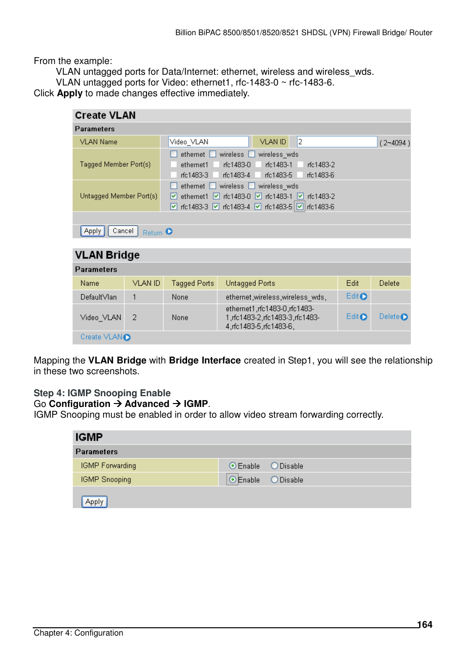 Billion Electric Company BiPAC 8501/8521 User Manual | Page 168 / 171