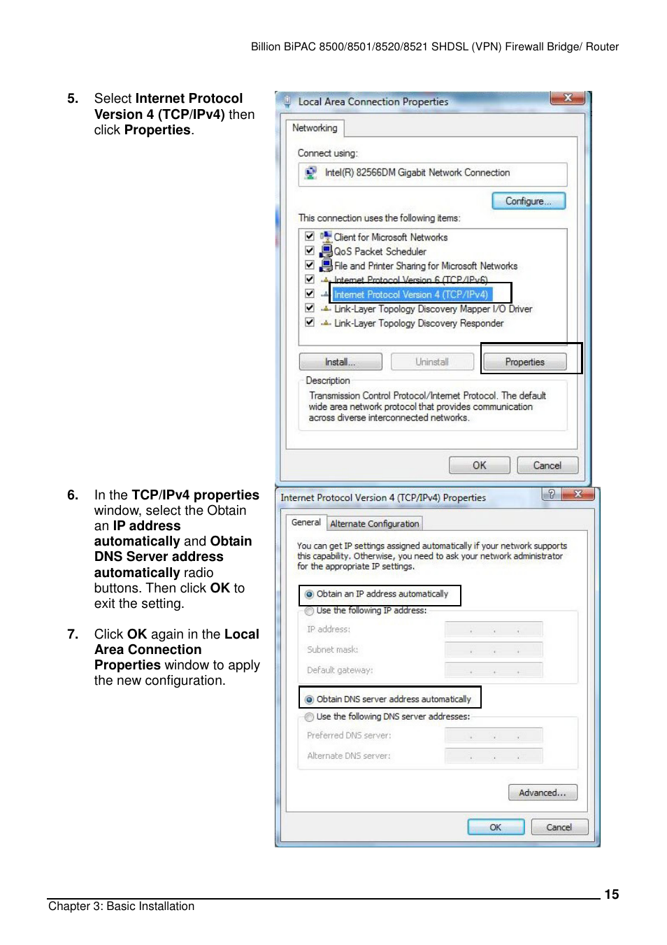 Billion Electric Company BiPAC 8501/8521 User Manual | Page 19 / 171