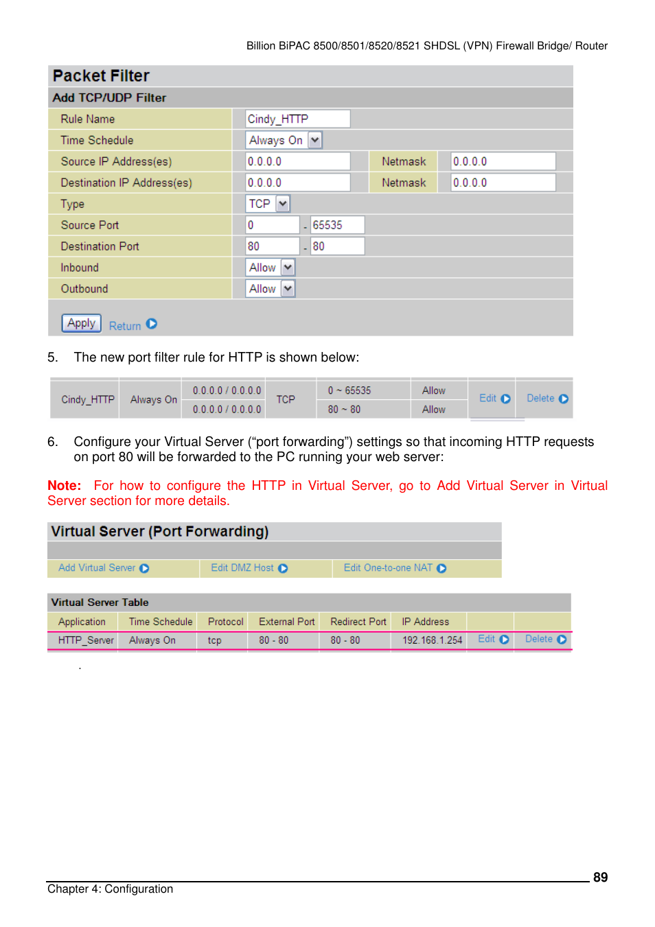 Billion Electric Company BiPAC 8501/8521 User Manual | Page 93 / 171