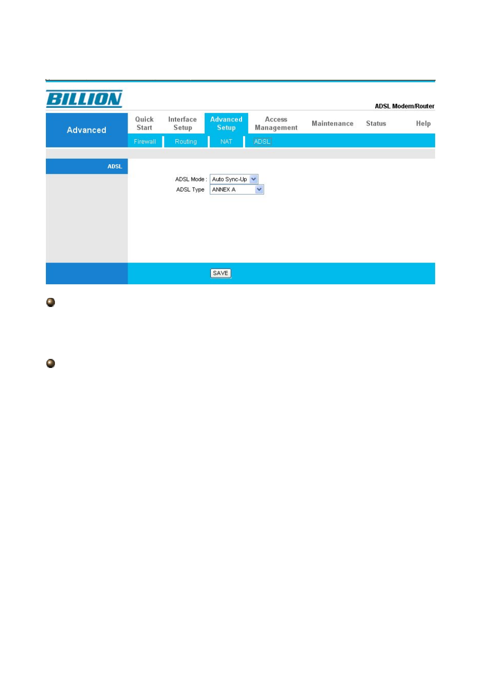 4 adsl | Billion Electric Company BiPAC 5210S User Manual | Page 48 / 67