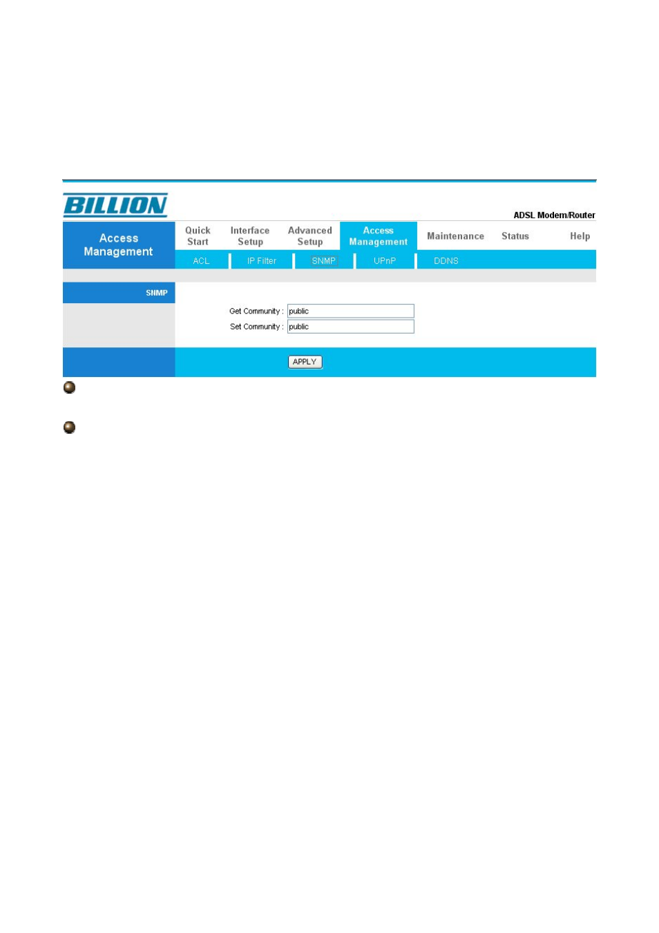 3 snmp | Billion Electric Company BiPAC 5210S User Manual | Page 52 / 67