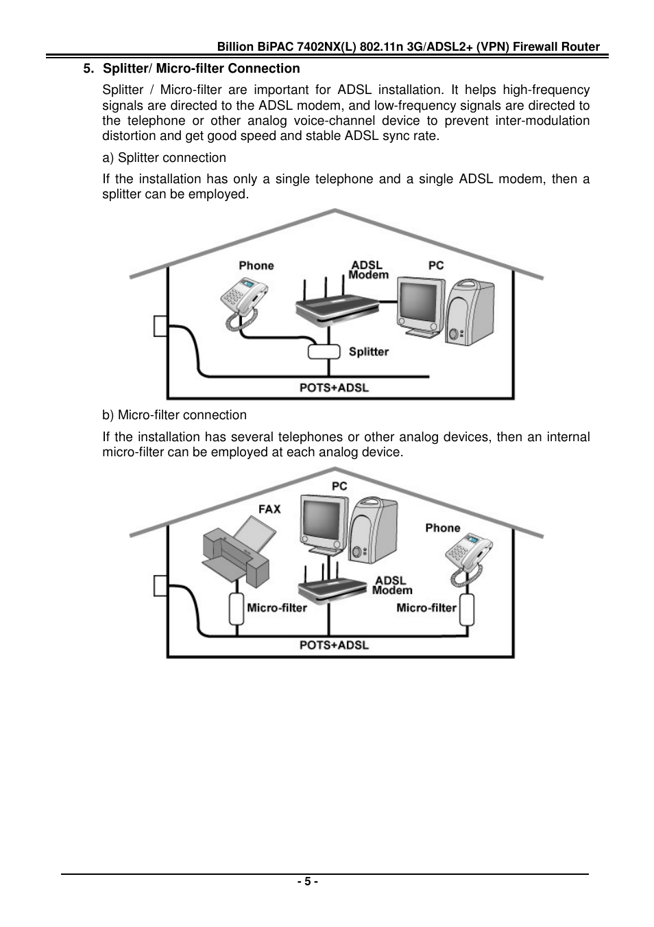 Billion Electric Company BiPAC 7402NX(L) User Manual | Page 7 / 8