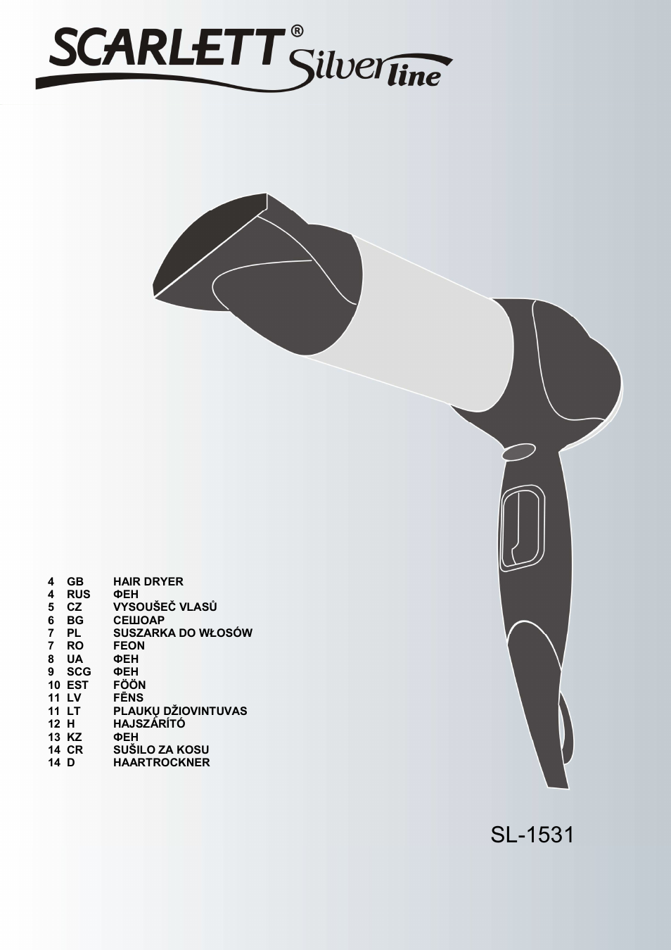 Scarlett SL-1531 User Manual | 15 pages