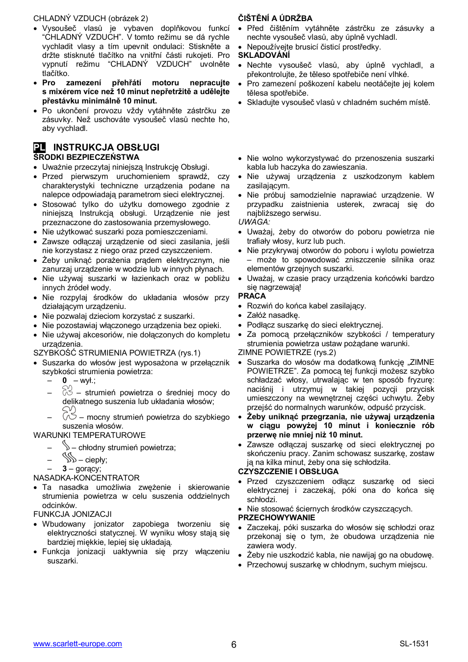 Scarlett SL-1531 User Manual | Page 6 / 15