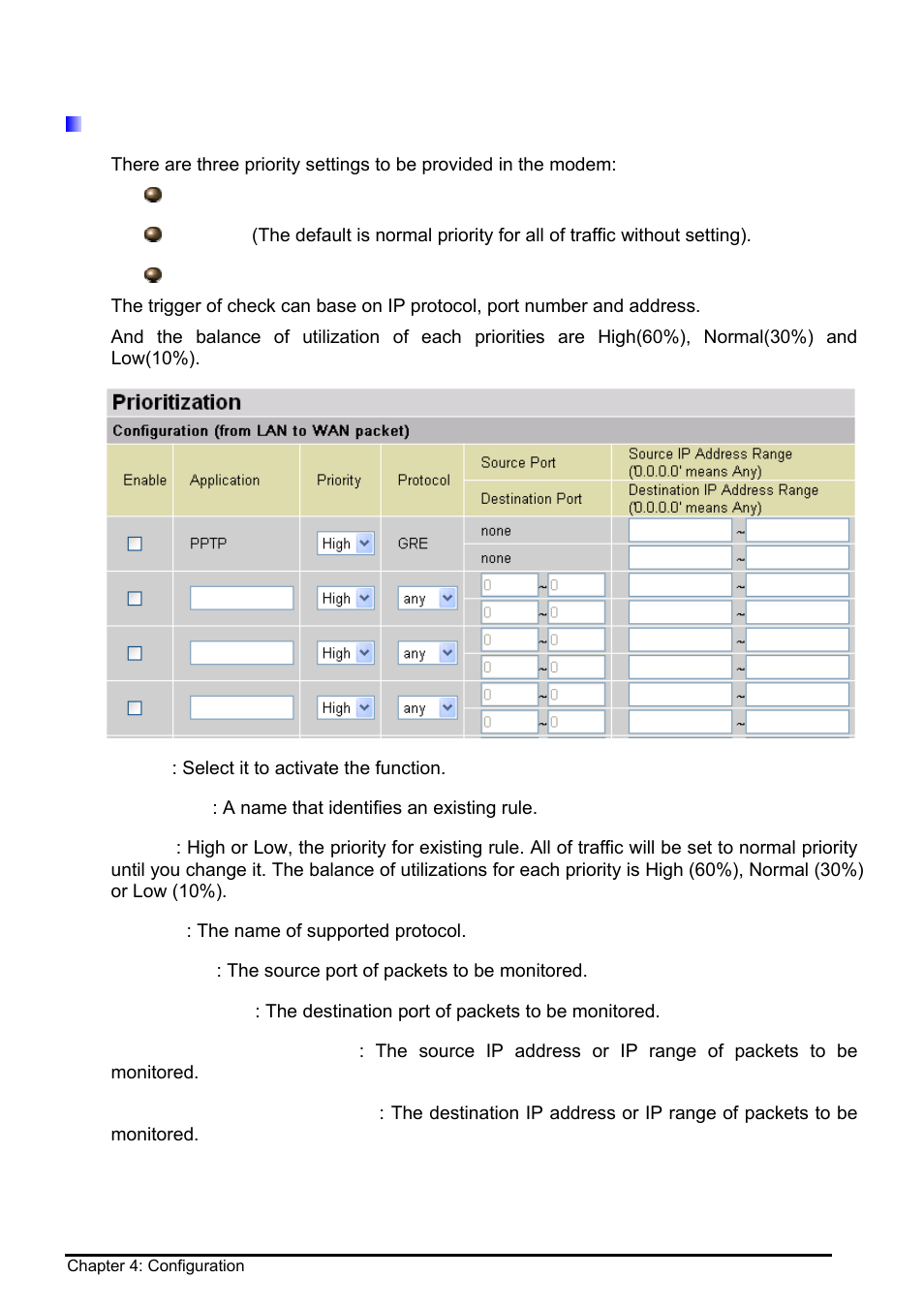 Prioritization | Billion Electric Company BIPAC 8500 User Manual | Page 103 / 119