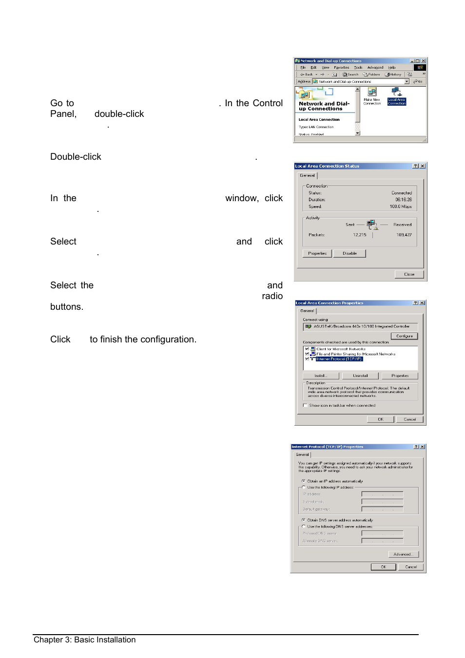 For windows 2000 | Billion Electric Company BIPAC 8500 User Manual | Page 16 / 119