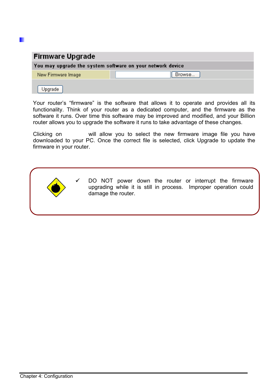 Firmware upgrade | Billion Electric Company BIPAC 8500 User Manual | Page 51 / 119