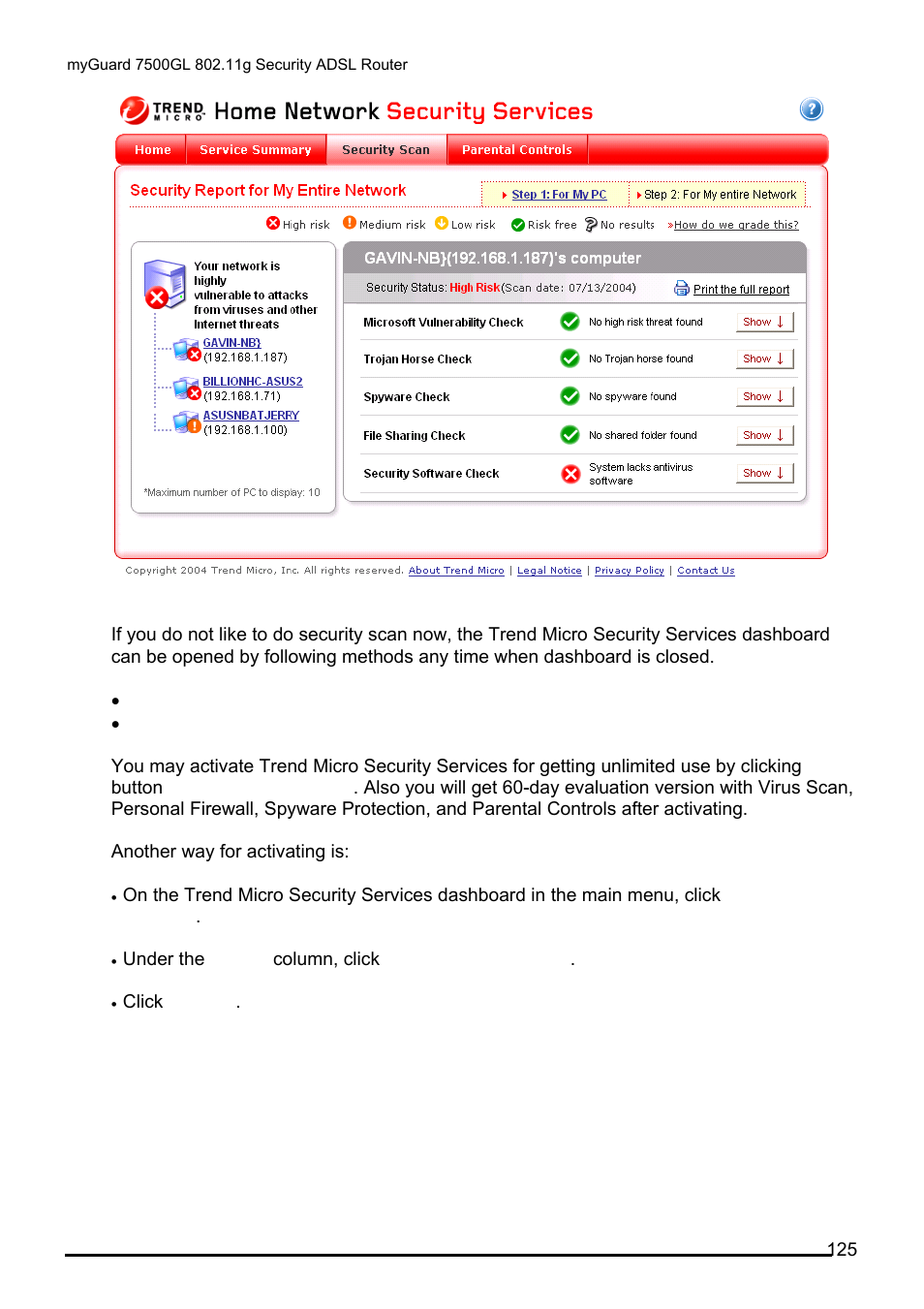 Billion Electric Company MYGUARD 7500GL User Manual | Page 131 / 147