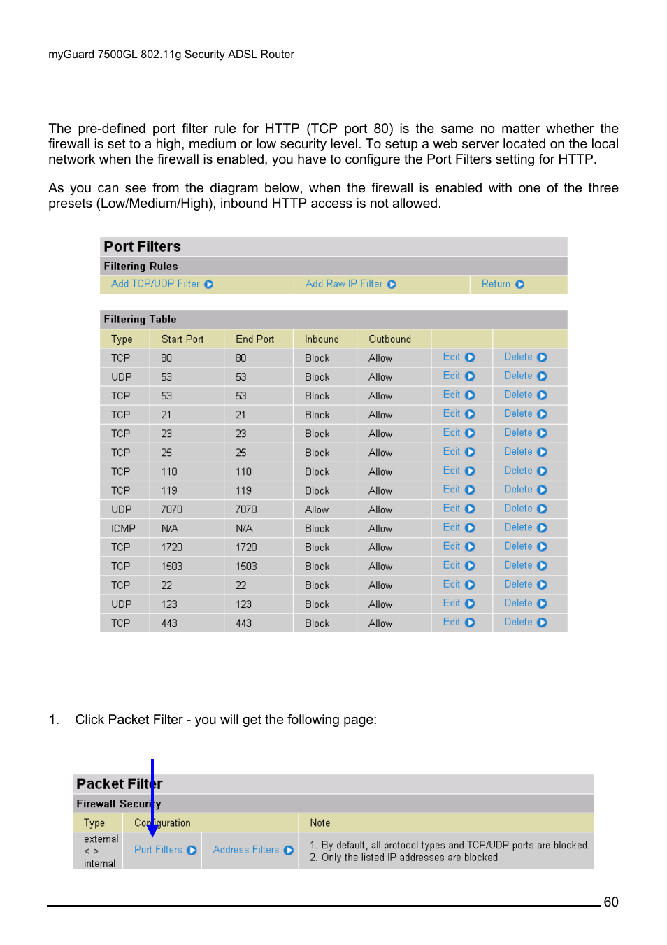 Billion Electric Company MYGUARD 7500GL User Manual | Page 66 / 147