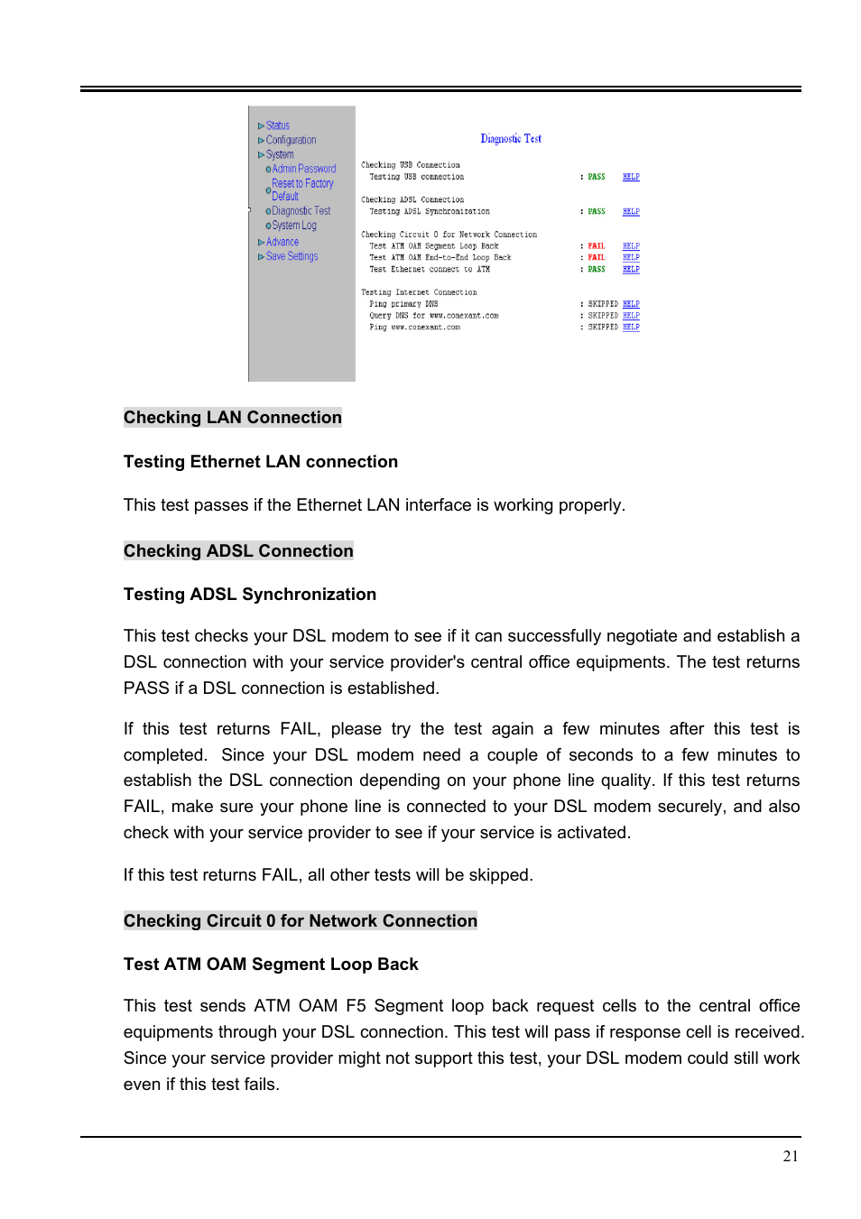 Billion Electric Company BIPAC 7000 User Manual | Page 25 / 31