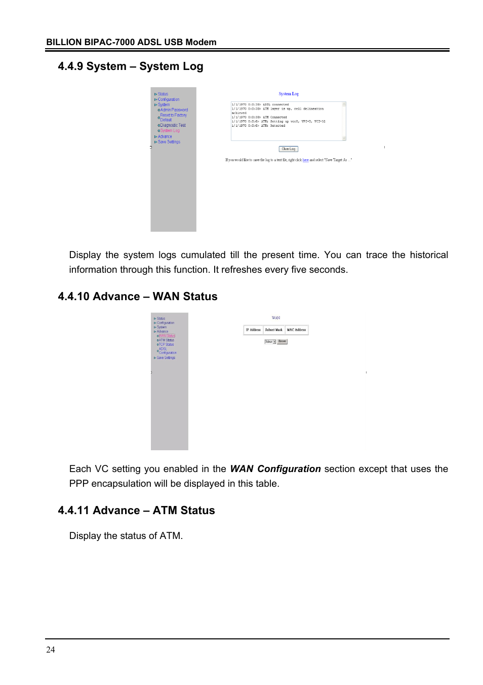 Billion Electric Company BIPAC 7000 User Manual | Page 28 / 31