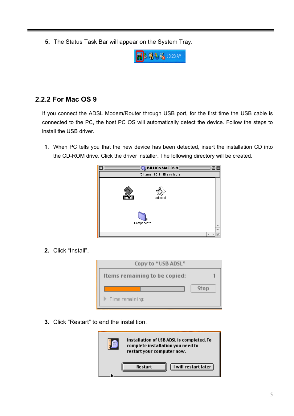 2 for mac os 9 | Billion Electric Company BIPAC 7000 User Manual | Page 9 / 31