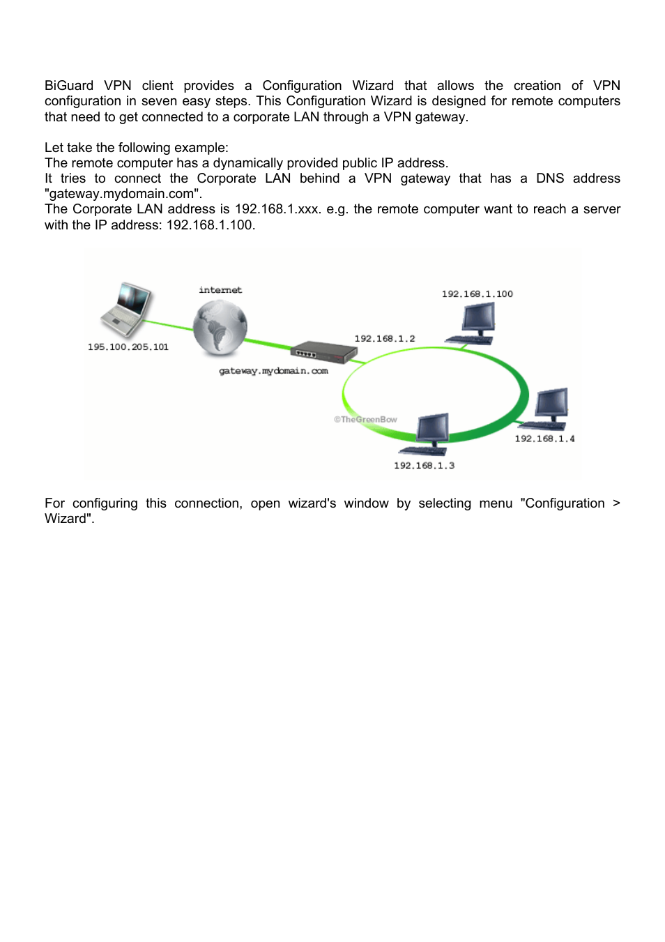 Configuration wizard, Seven easy steps wizard | Billion Electric Company BiGuard VPN Client BiGuard Series User Manual | Page 12 / 18