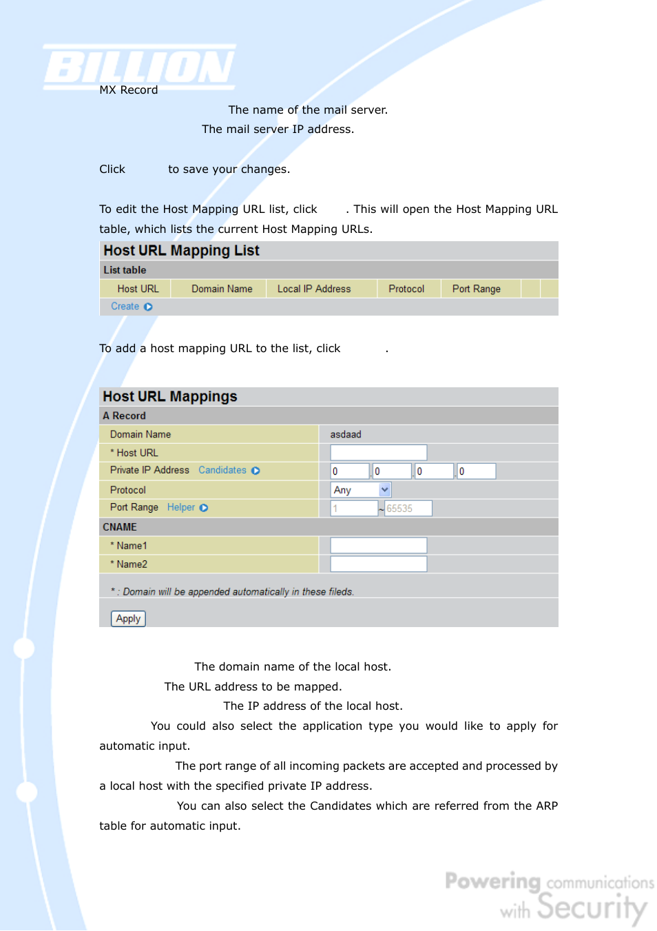 Billion Electric Company BiGuard 50G User Manual | Page 105 / 223