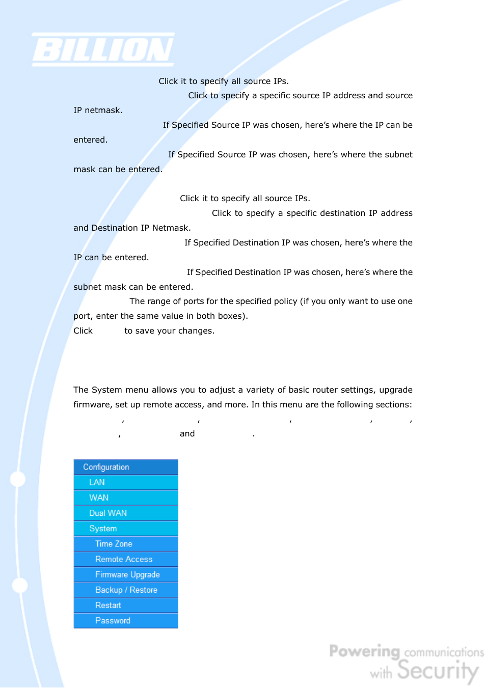 Billion Electric Company BiGuard 50G User Manual | Page 107 / 223