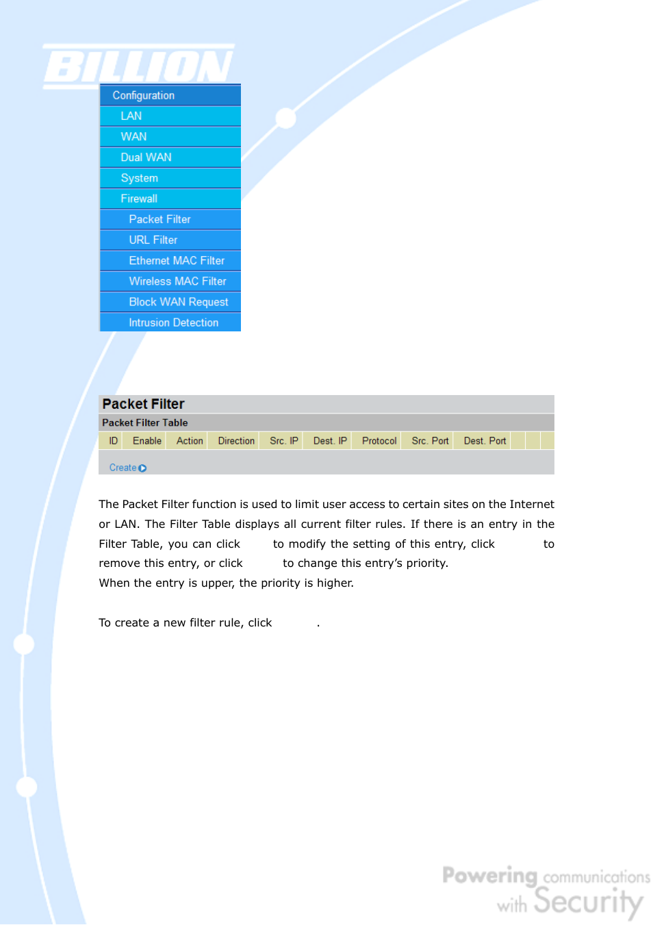 Billion Electric Company BiGuard 50G User Manual | Page 113 / 223