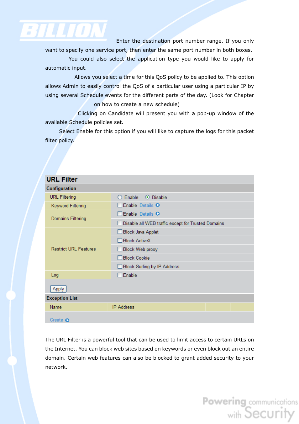 Billion Electric Company BiGuard 50G User Manual | Page 115 / 223