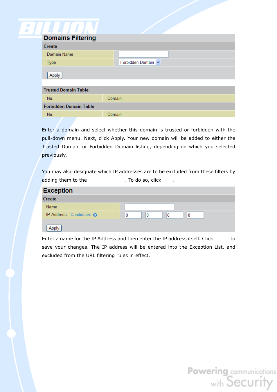 Billion Electric Company BiGuard 50G User Manual | Page 117 / 223