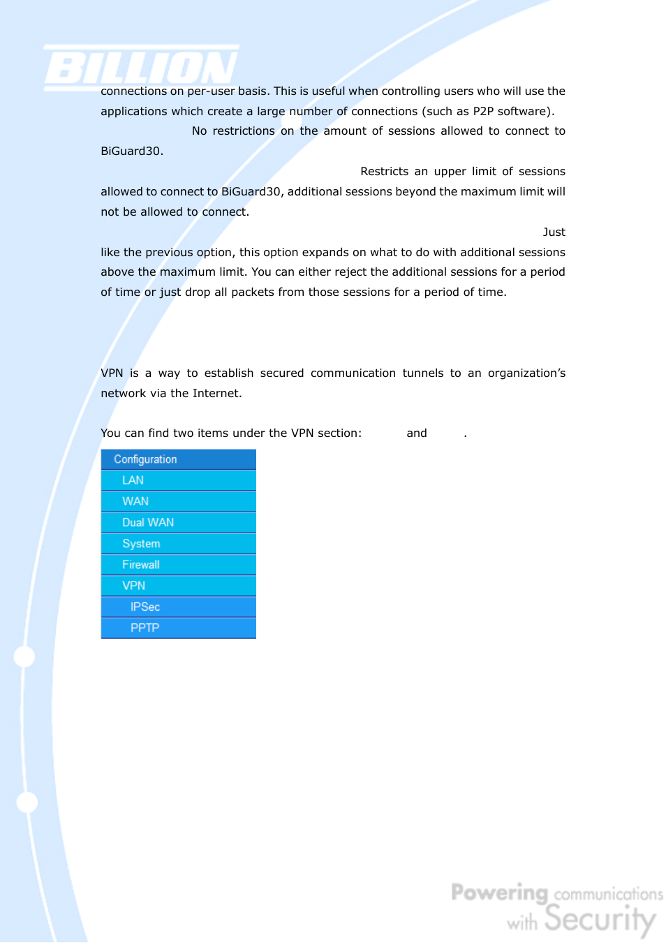 Billion Electric Company BiGuard 50G User Manual | Page 121 / 223