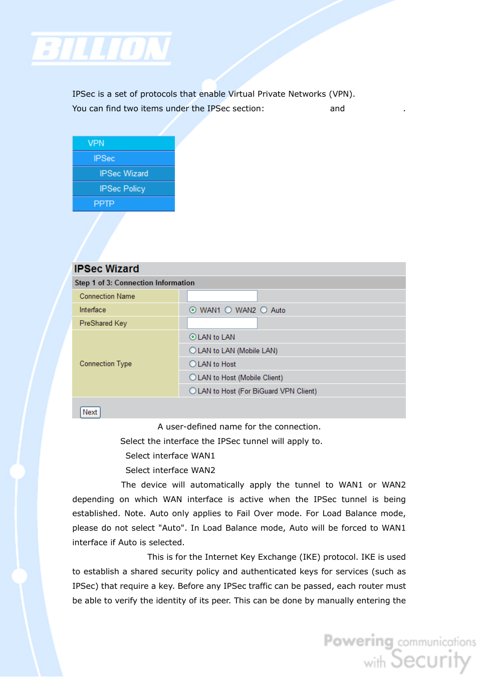 Billion Electric Company BiGuard 50G User Manual | Page 122 / 223