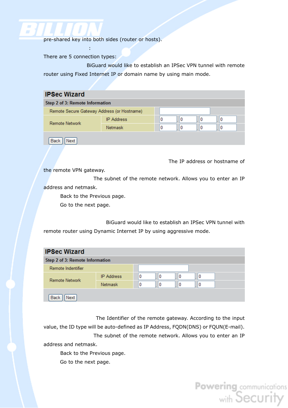 Billion Electric Company BiGuard 50G User Manual | Page 123 / 223