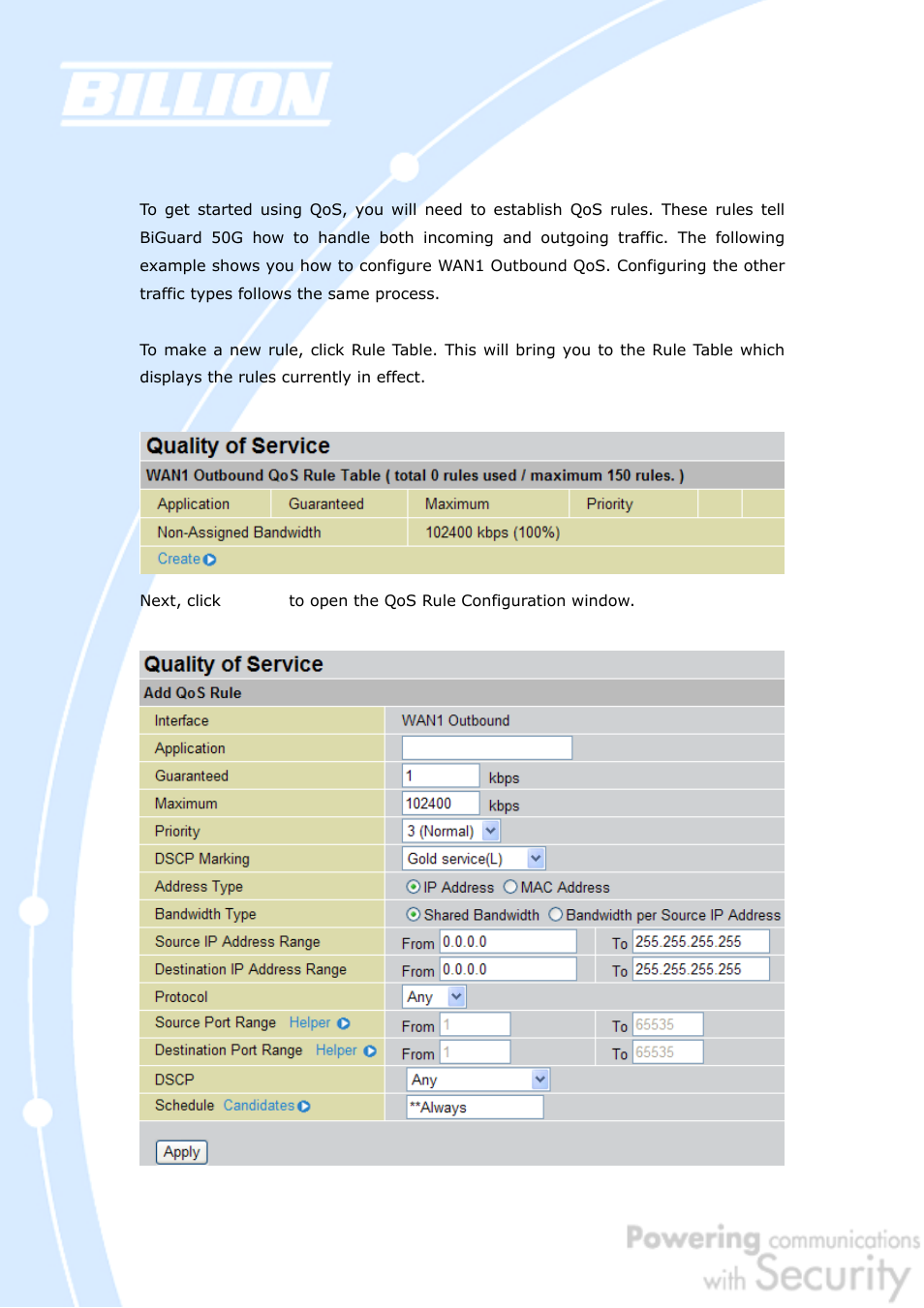 Billion Electric Company BiGuard 50G User Manual | Page 134 / 223