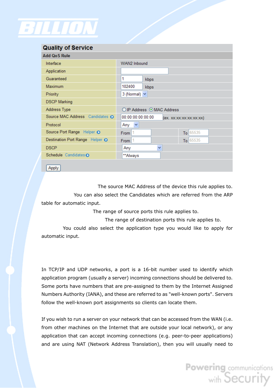 Billion Electric Company BiGuard 50G User Manual | Page 136 / 223