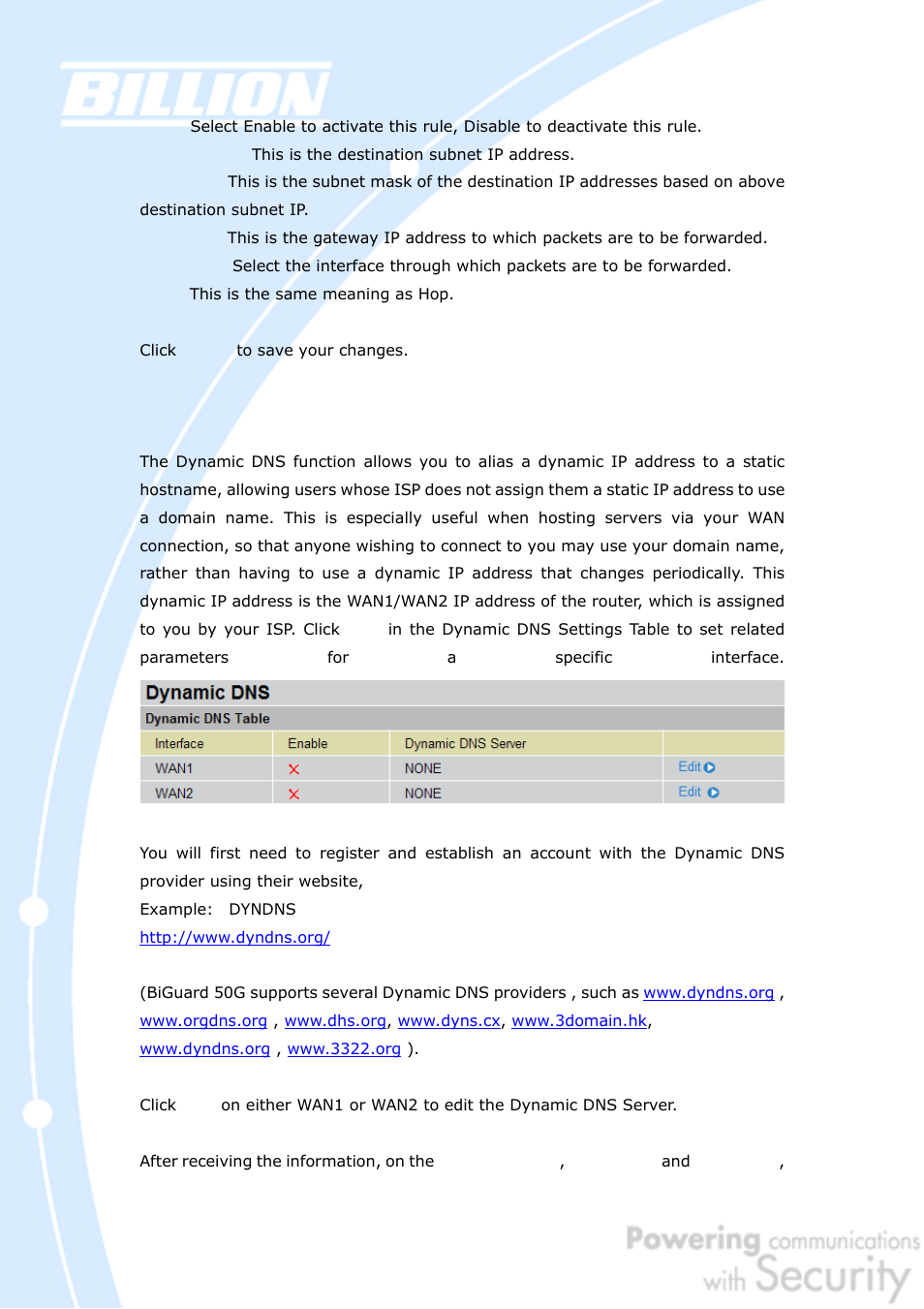 Billion Electric Company BiGuard 50G User Manual | Page 141 / 223