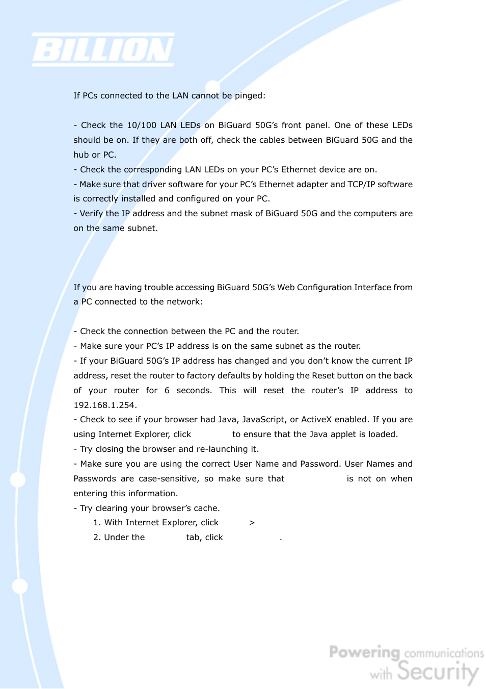 Billion Electric Company BiGuard 50G User Manual | Page 153 / 223