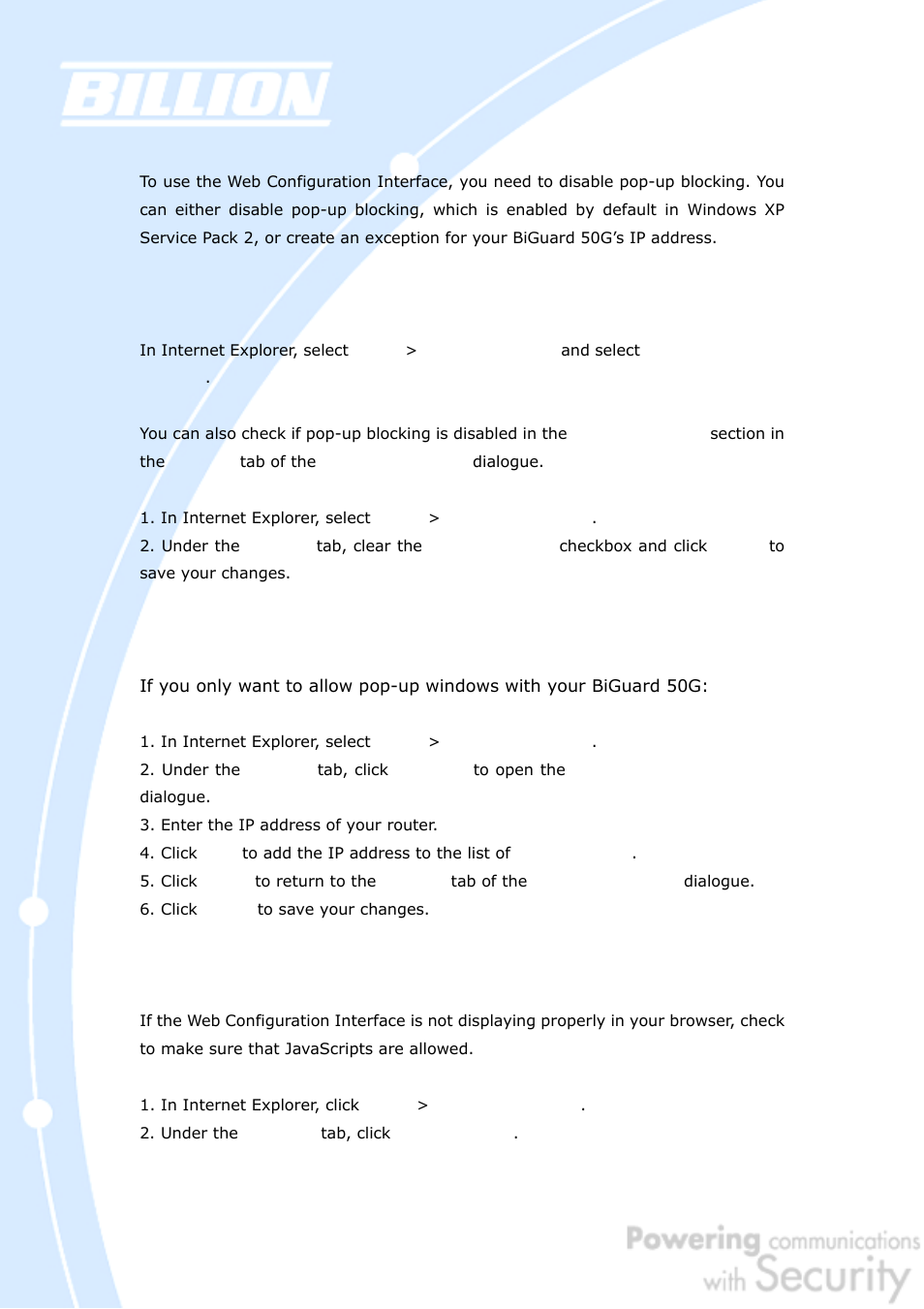 Billion Electric Company BiGuard 50G User Manual | Page 155 / 223