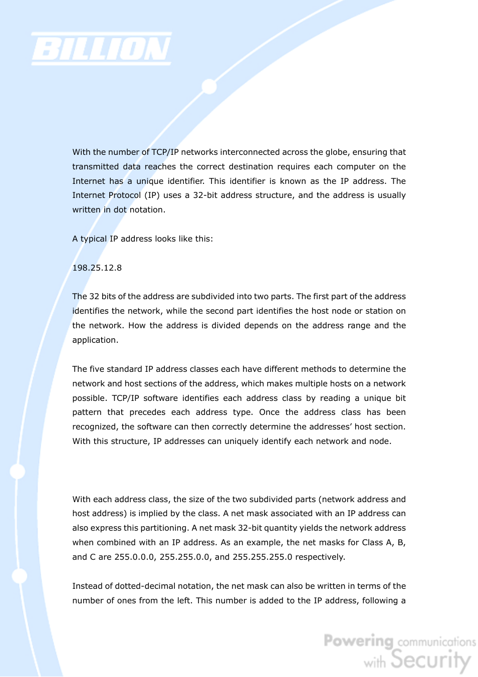 Appendix d: network, routing, and firewall basics | Billion Electric Company BiGuard 50G User Manual | Page 165 / 223