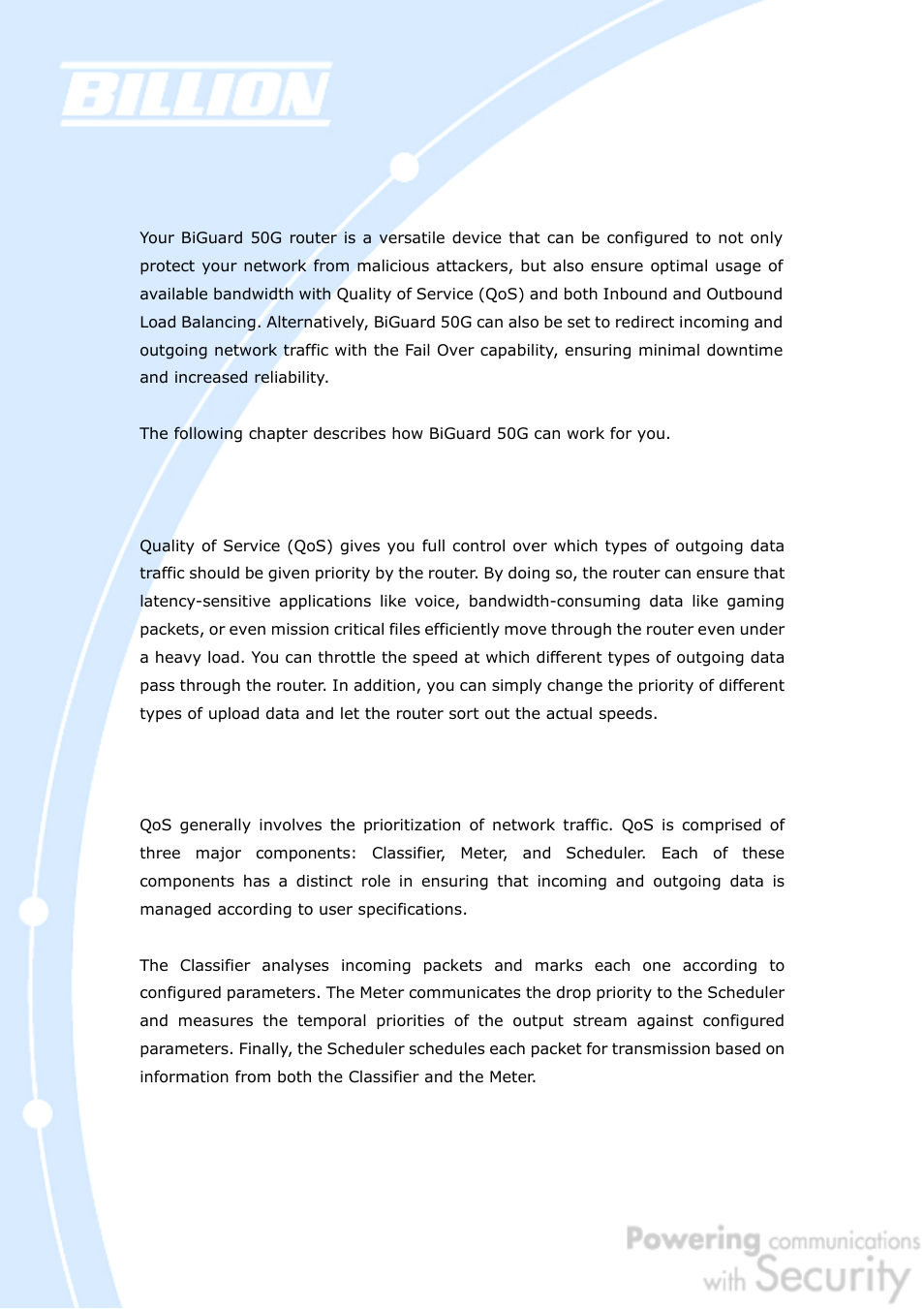 Chapter 2: router applications | Billion Electric Company BiGuard 50G User Manual | Page 17 / 223